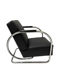 Art Deco Modernist Bauhaus Tubular Steel Lounge Chair by Frits Kuyken, 1936